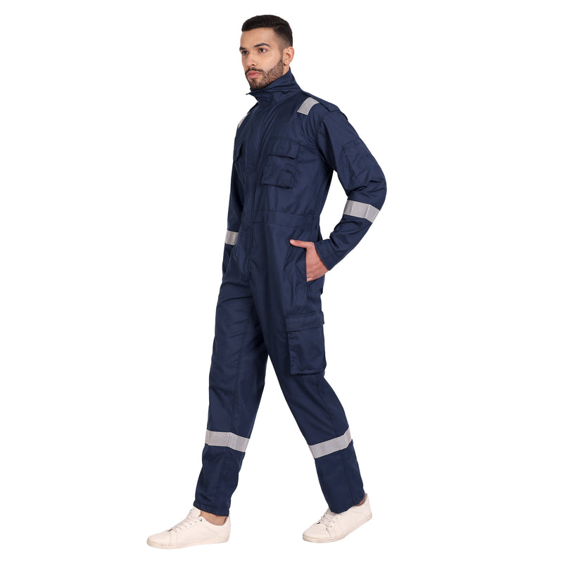 Treated FR Coverall - Navy Blue