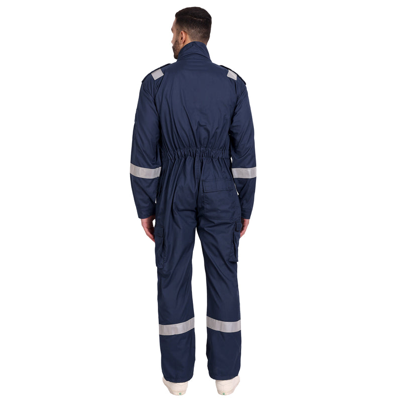 Treated FR Coverall - Navy Blue