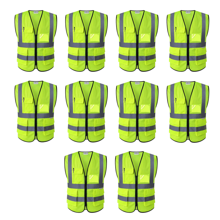 Premium Safety Jacket Pack of 10