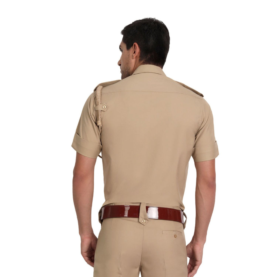 Police Khaki Half Shirt