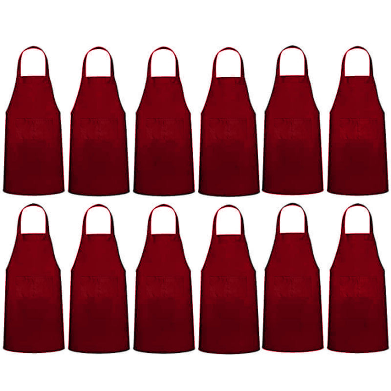 Red Aprons - Pack of 12 (Personalisation available)