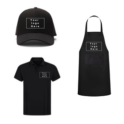 Uniformer Server Pack Of 5 (5 Aprons, 5 T-Shirts, 5 Caps) Personalisation Available