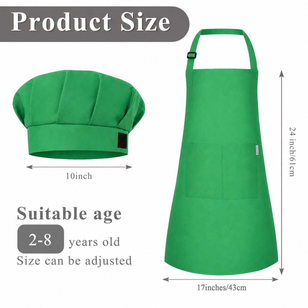 Kids Apron with Chef Cap Pack of 12