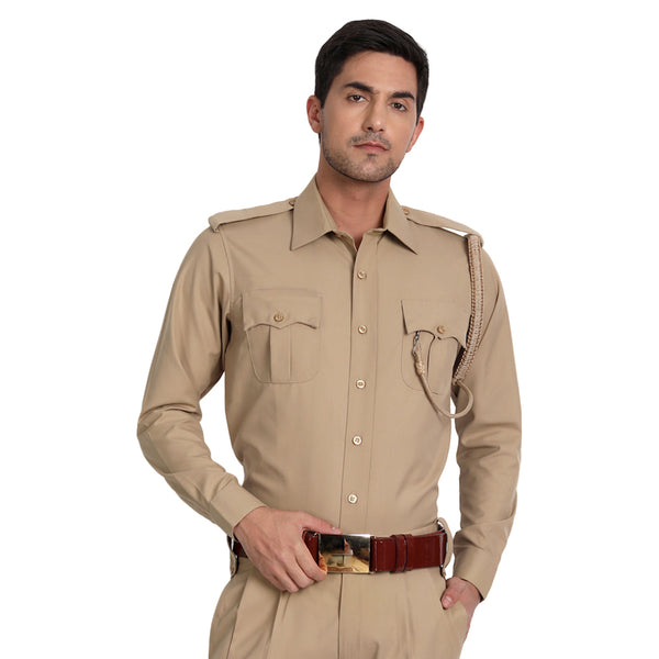 Police Khaki Full Shirt
