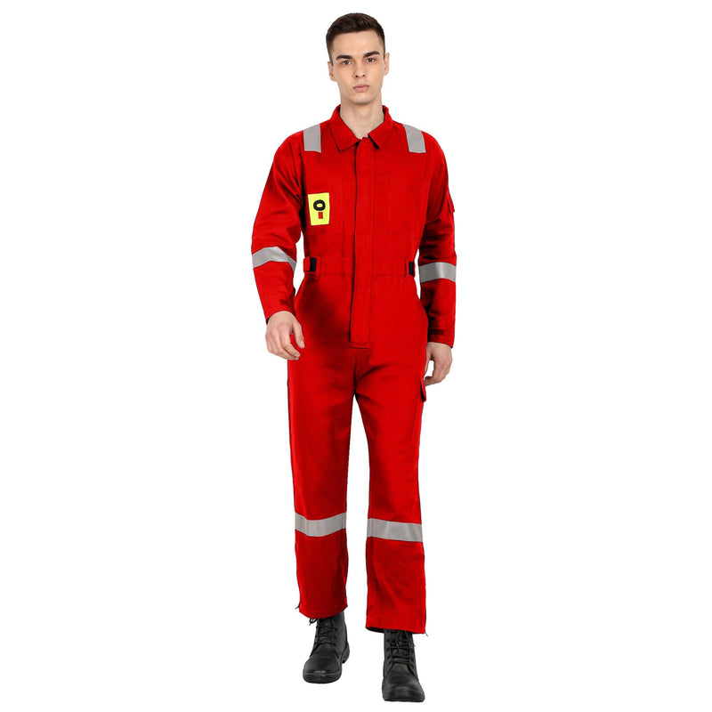 OIL India Uniform Coverall Full Sleeves - Red - uniformer