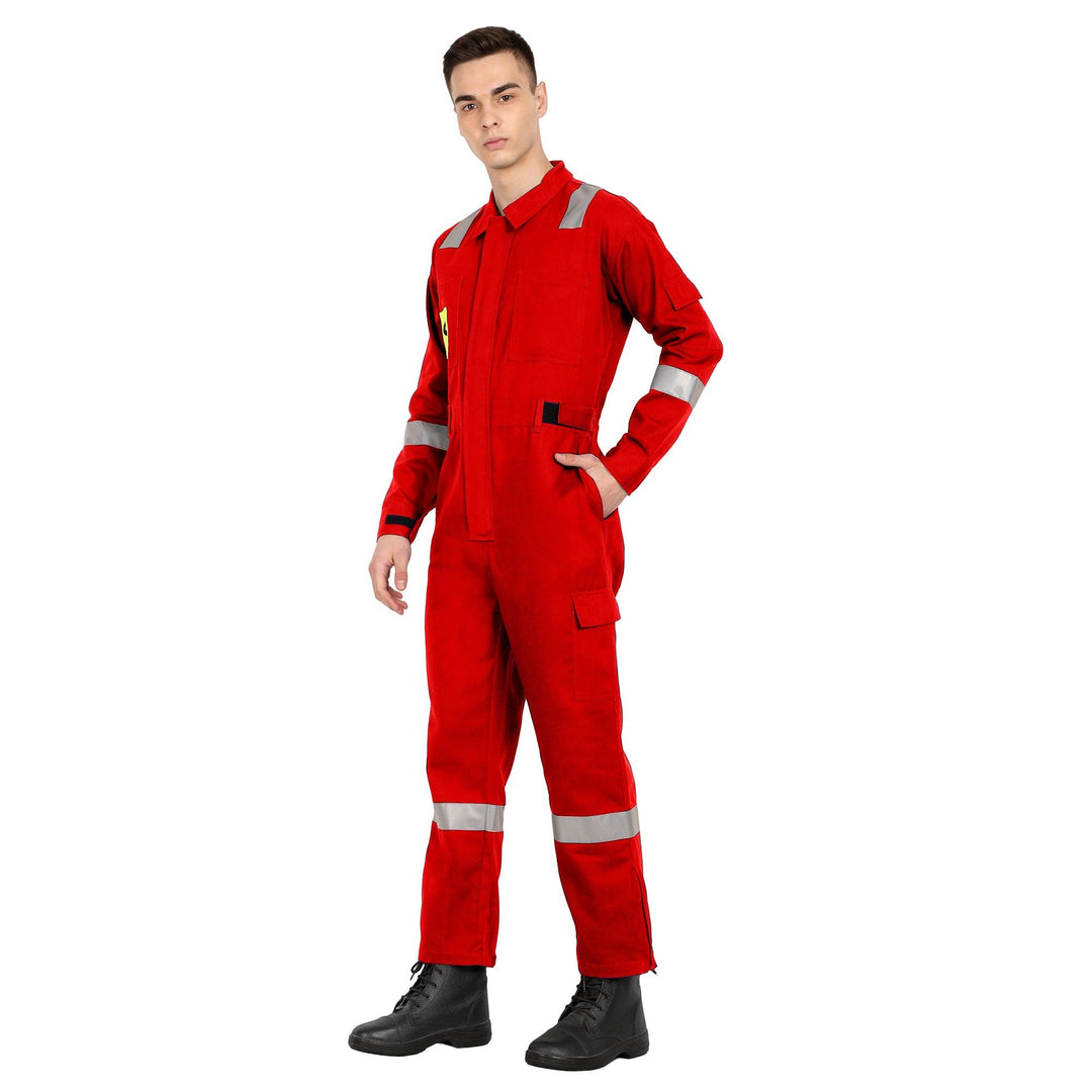 OIL India Uniform Coverall Full Sleeves - Red - uniformer