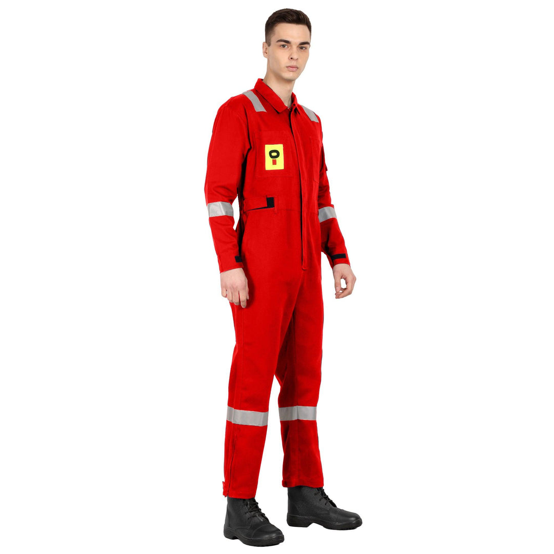 OIL India Uniform Coverall Full Sleeves - Red - uniformer