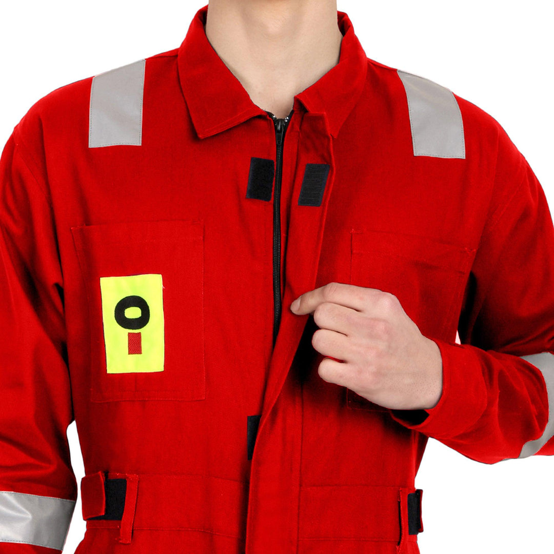 OIL India Uniform Coverall Full Sleeves - Red - uniformer