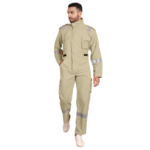Treated FR Coverall - Khaki - uniformer