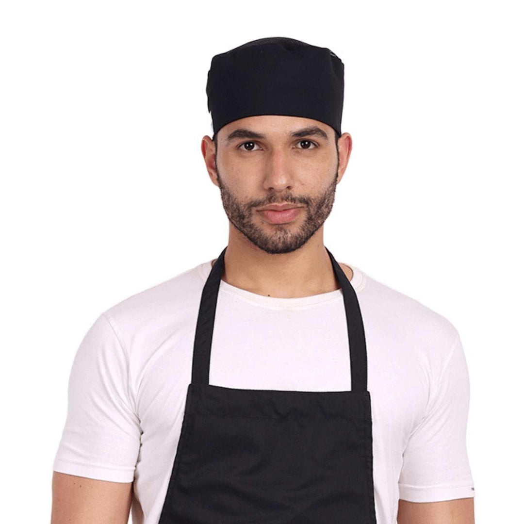 Black Chef Apron and Cap - uniformer
