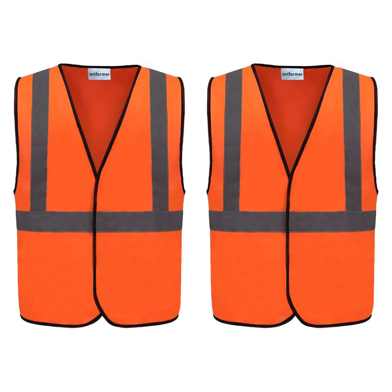 Pack Of 2 Reflective Safety Jacket - Orange