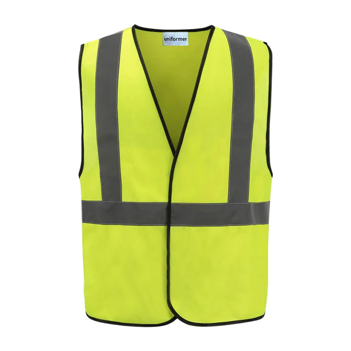 Stark Large Yellow Mesh High Visibility Reflective Class 3 Safety Vest  Bomber Jacket 57833-H - The Home Depot