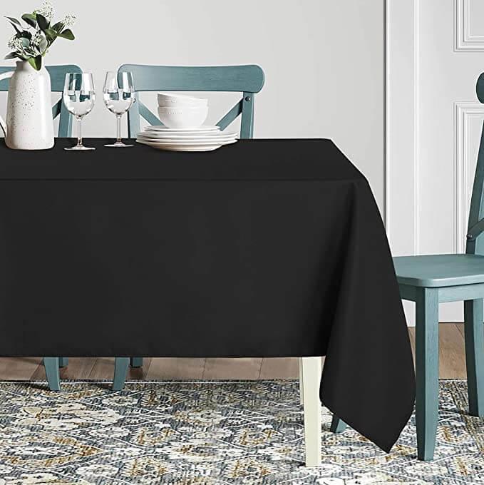 Black Rectangle Table Cloth - uniformer