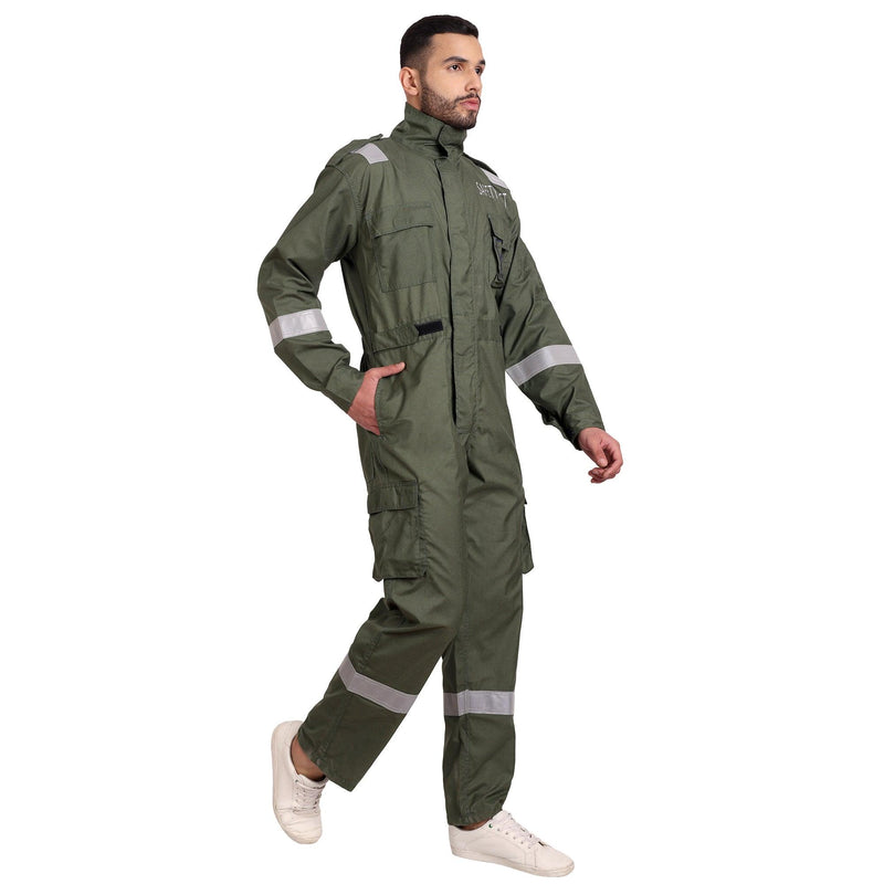 IOCL Uniform Treated FR Coverall - Green - uniformer
