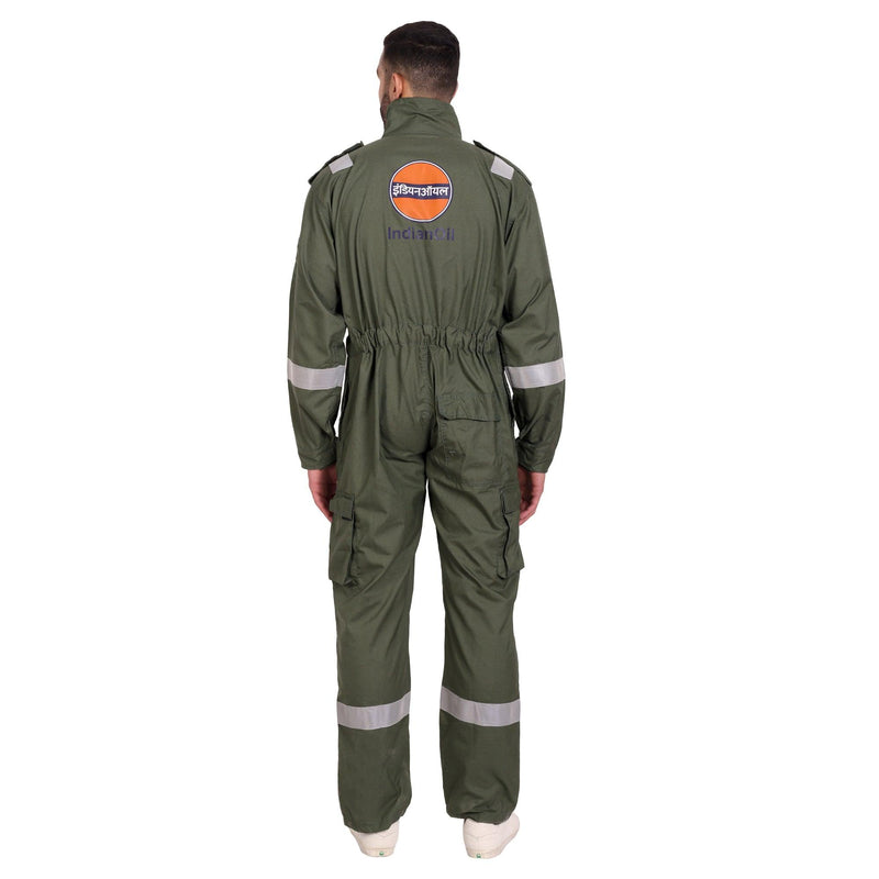 IOCL Uniform Treated FR Coverall - Green - uniformer