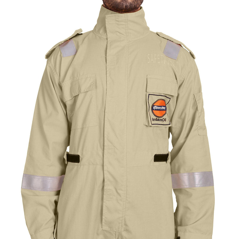 IOCL Uniform Treated FR Coverall - Khaki - uniformer