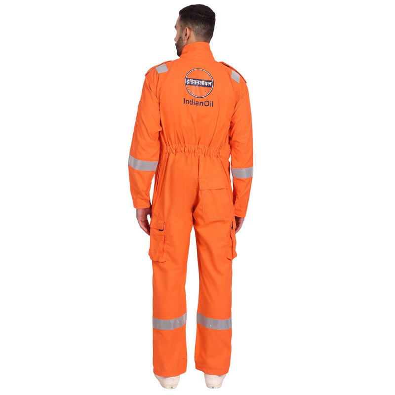 IOCL Uniform Treated FR Coverall - Orange - uniformer
