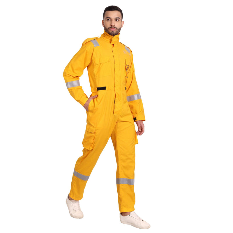 IOCL Uniform Treated FR Coverall - Yellow - uniformer