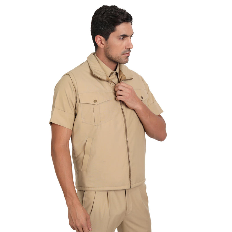 Police Jacket Sleeveless - Khaki - uniformer