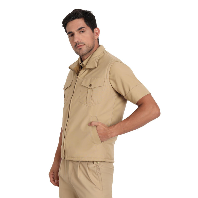 Police Jacket Sleeveless - Khaki - uniformer