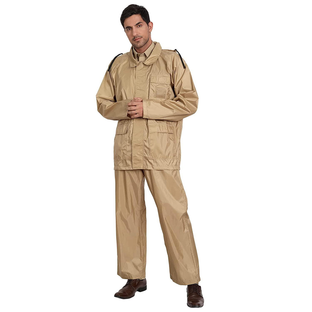 Police Rain Suit - Khaki - uniformer