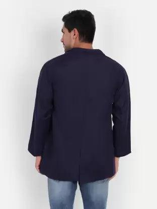 Navy Blue Lab Coat - Cotton - uniformer