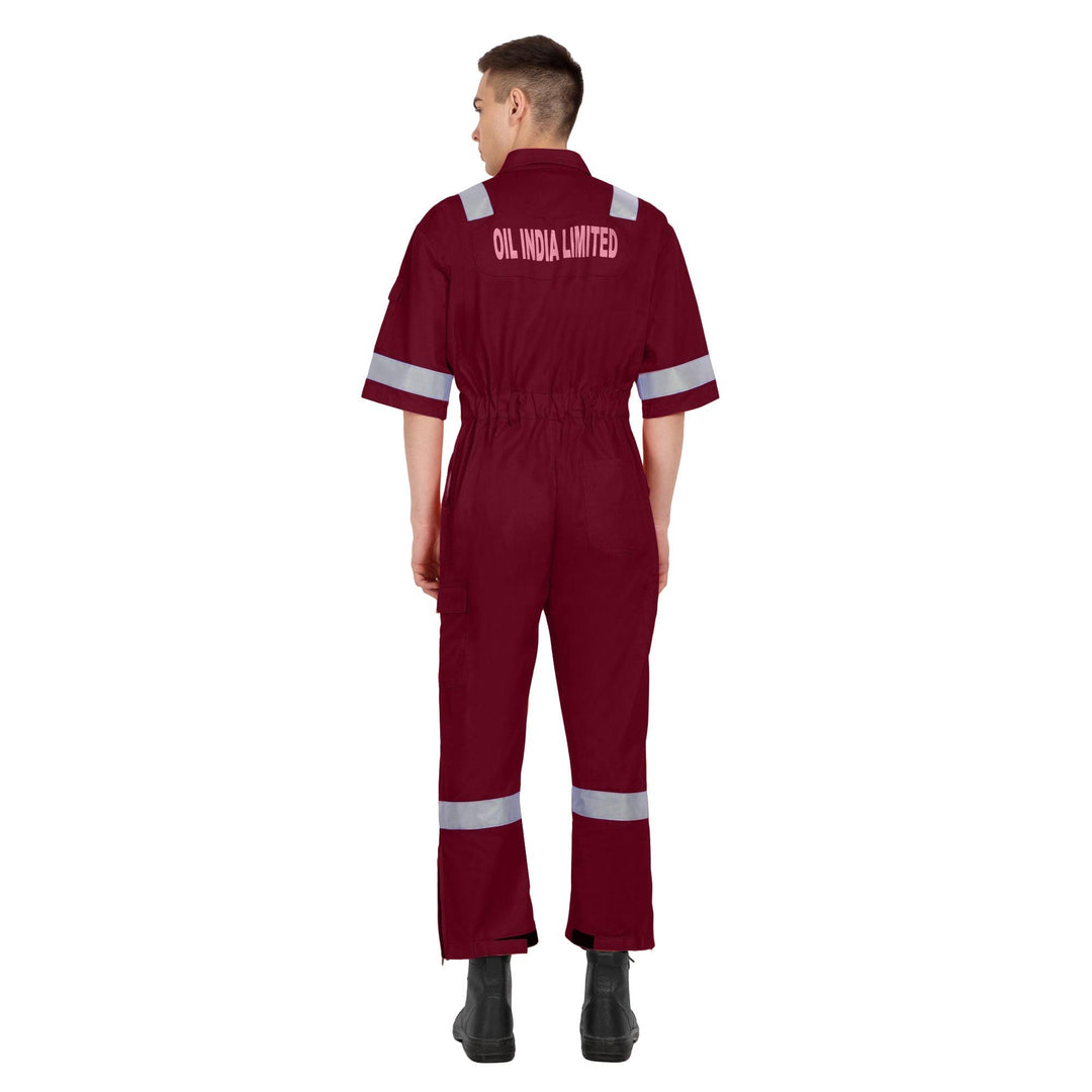 OIL India Uniform Coverall Half Sleeves - Maroon - uniformer