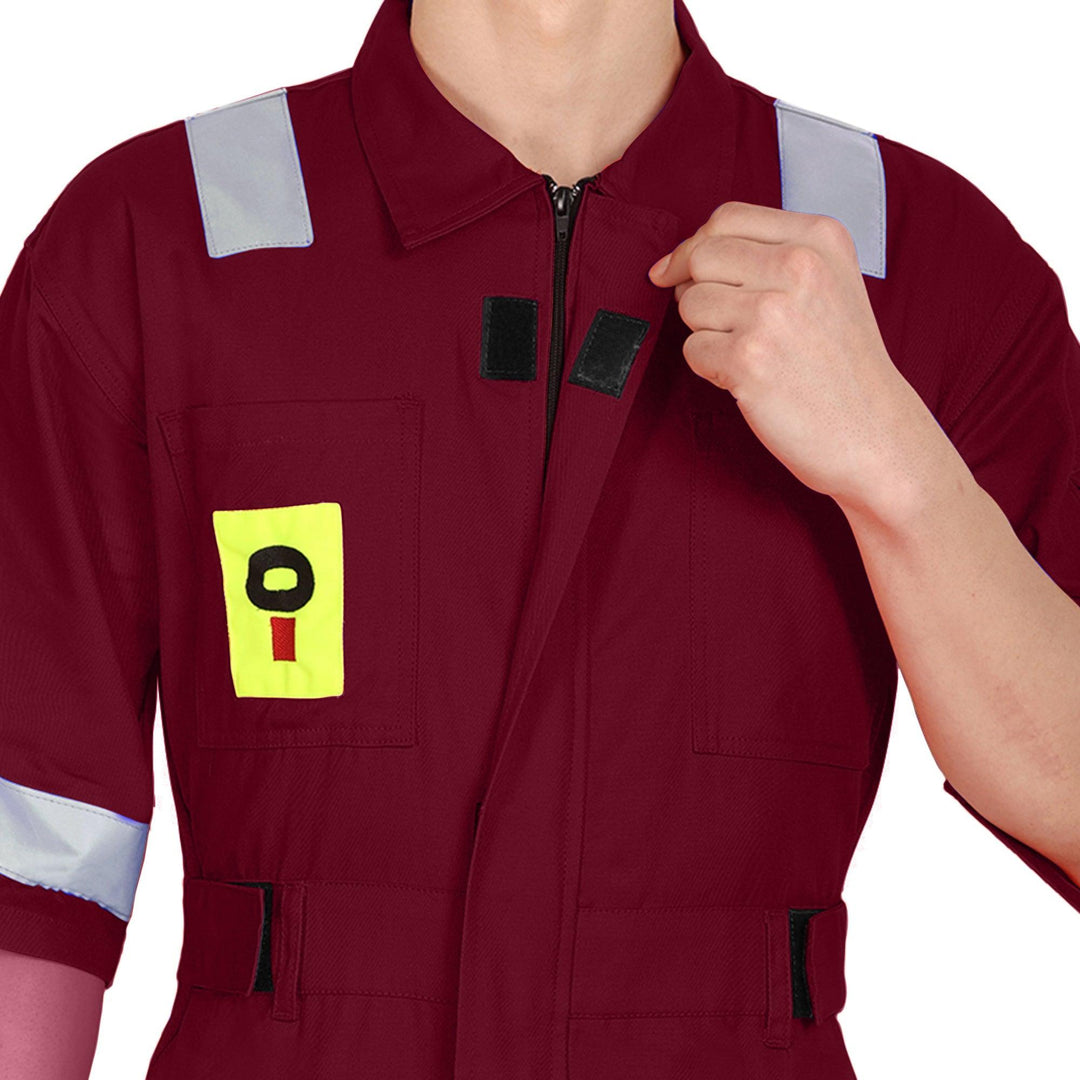 OIL India Uniform Coverall Half Sleeves - Maroon - uniformer