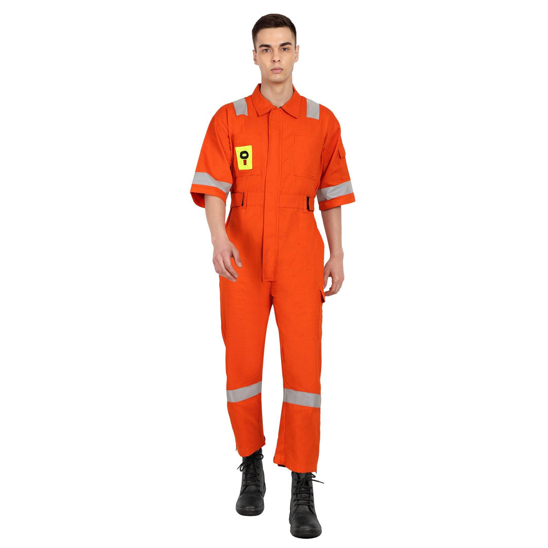 OIL India Uniform Coverall Half Sleeves - Orange - uniformer