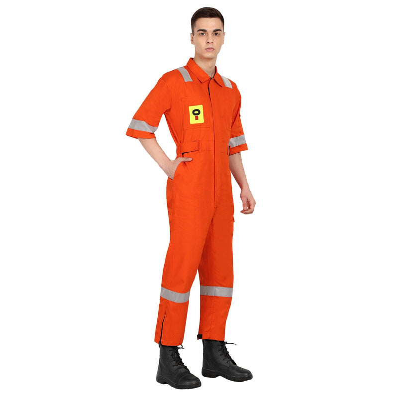 OIL India Uniform Coverall Half Sleeves - Orange - uniformer