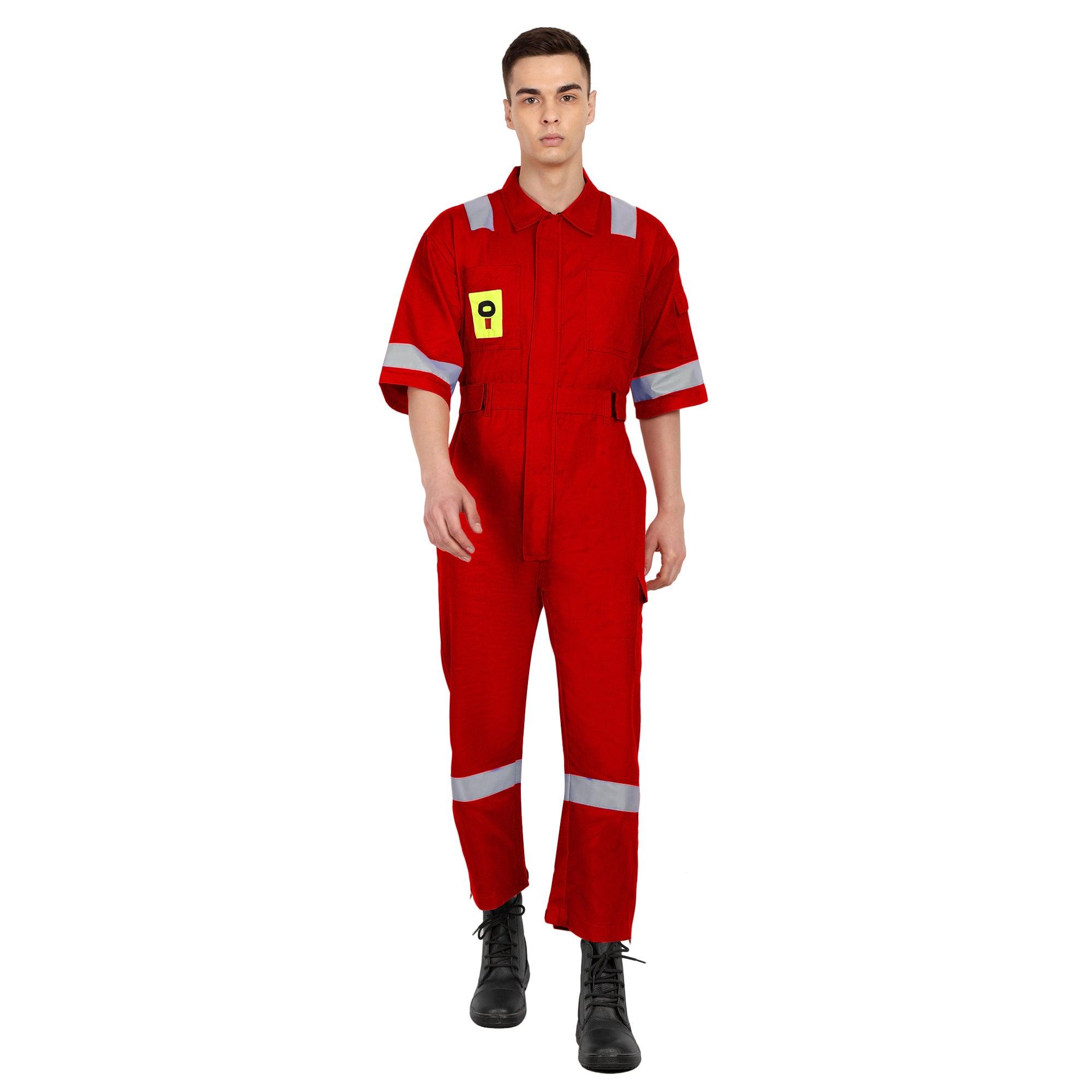 OIL India Uniform Coverall Half Sleeves - Red – uniformer