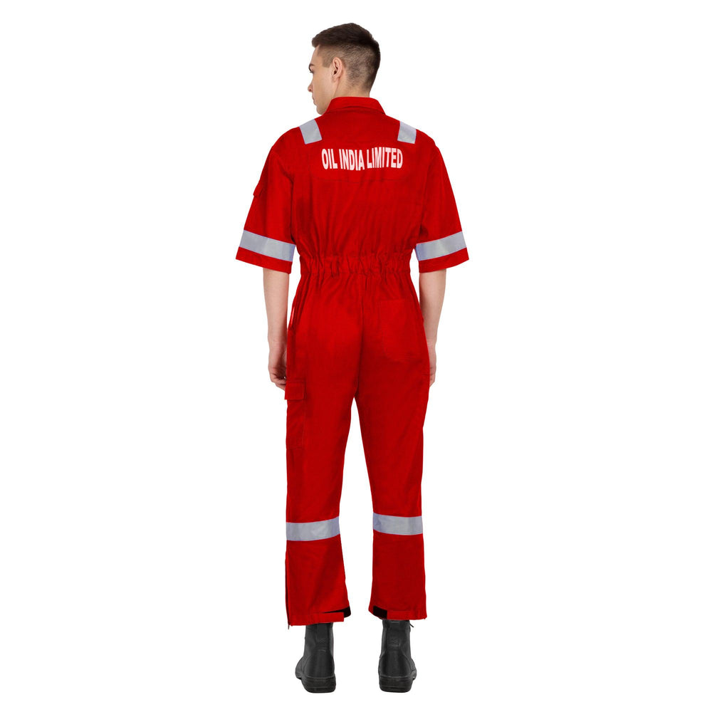 OIL India Uniform Coverall Half Sleeves - Red - uniformer