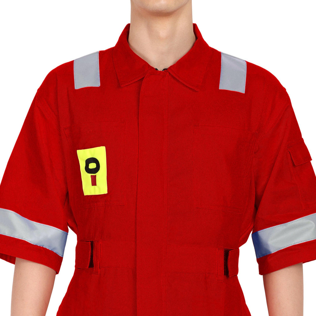 OIL India Uniform Coverall Half Sleeves - Red - uniformer