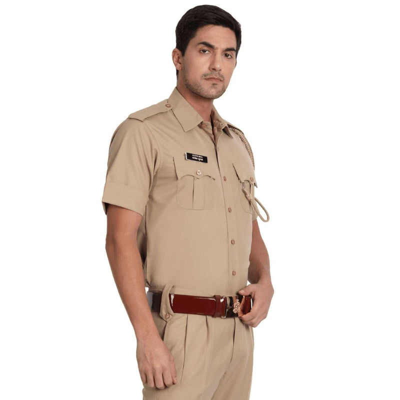 Police Shirt Half Sleeves - Khaki - uniformer