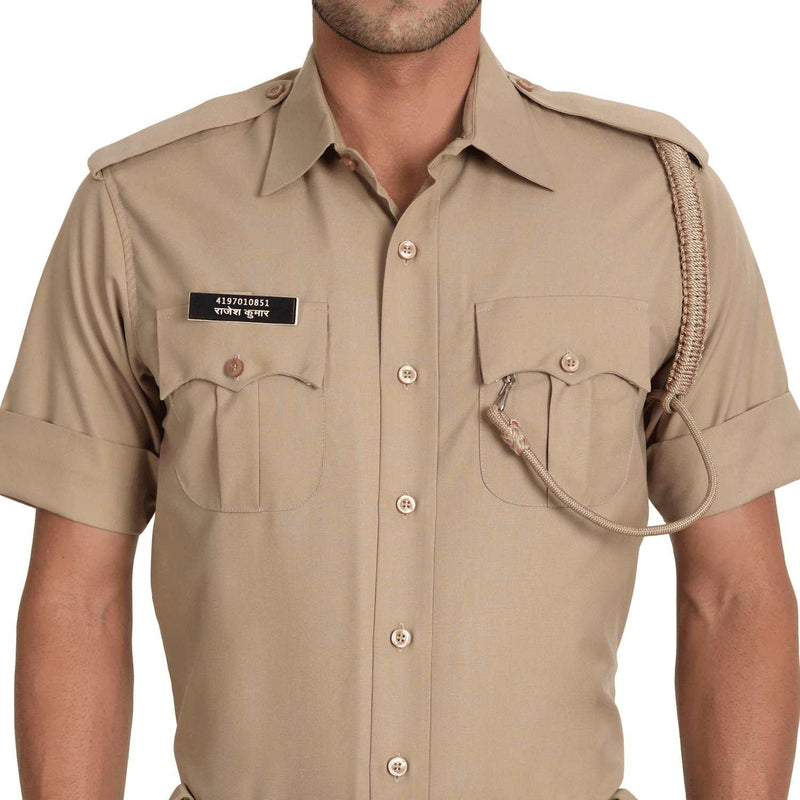 Police Shirt Half Sleeves - Khaki - uniformer